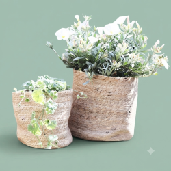 Jute mand 15 cm x 15 cm